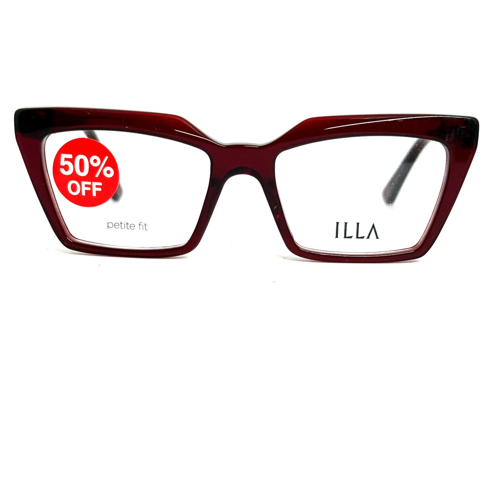 ILLA‎ Ippolita J22G Burgundy Transparent eyeglasses Frames Petite Fit H20568